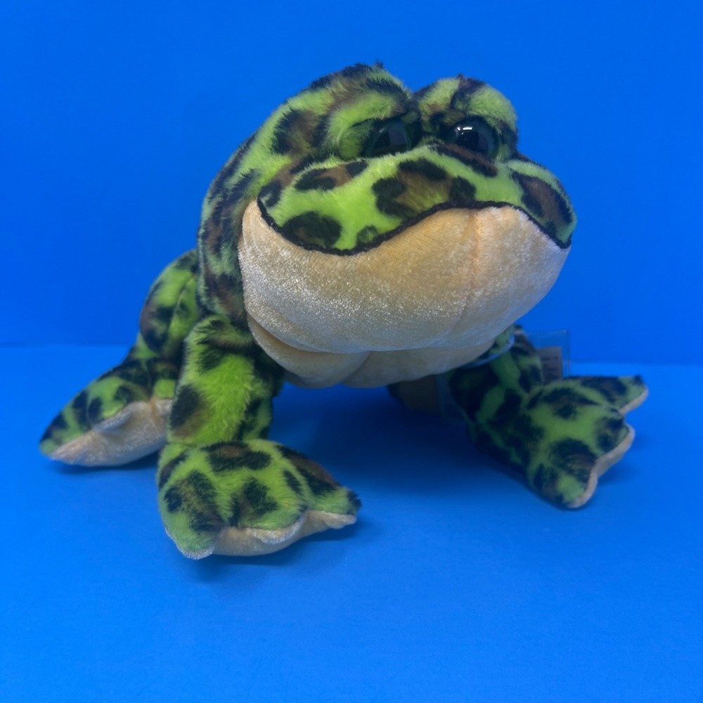 Ganz Webkinz BullFrog Green Brown Spotted Stuffed Animal w/ Code HM114 - Picture 3 of 16